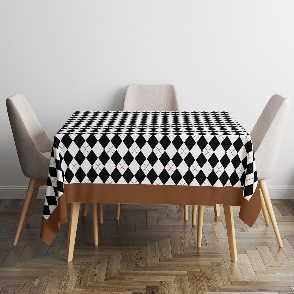 

Modern Simple Black And White Tablecloth Room Living Room Dining Table Decoration Fabric Tablecloth Beach Towel Picnic Mat 40*60cm small cover cloth