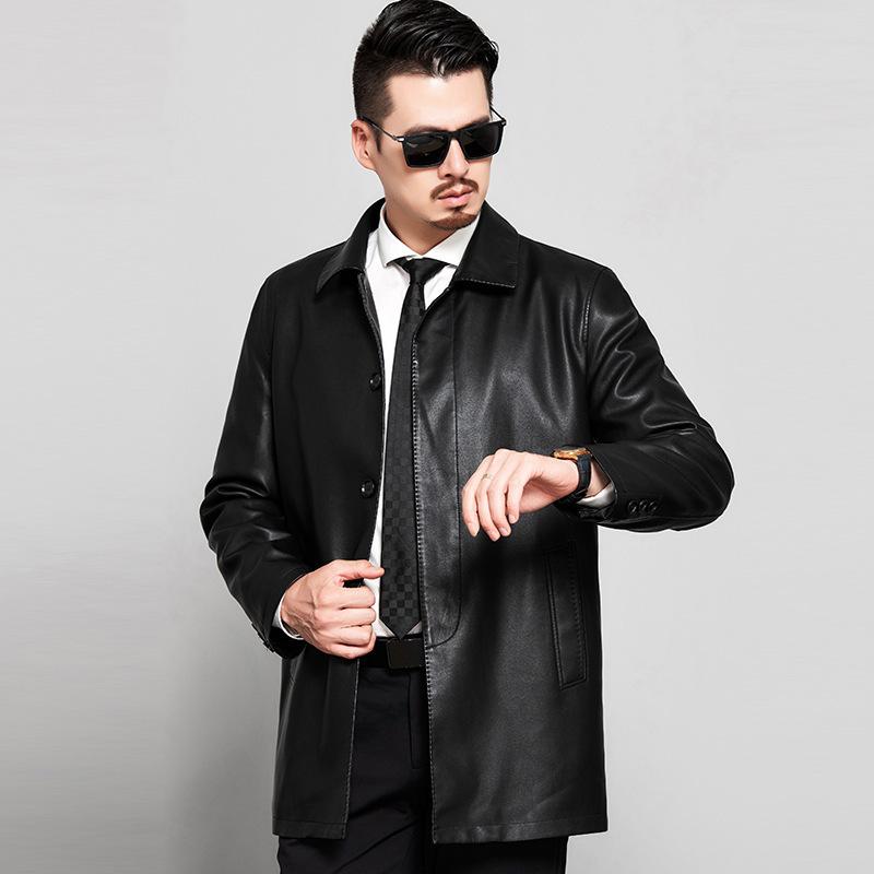 

Осенне-зимняя мужская куртка средней длины из натуральной овчины первого слоя плюс флисовая куртка 190