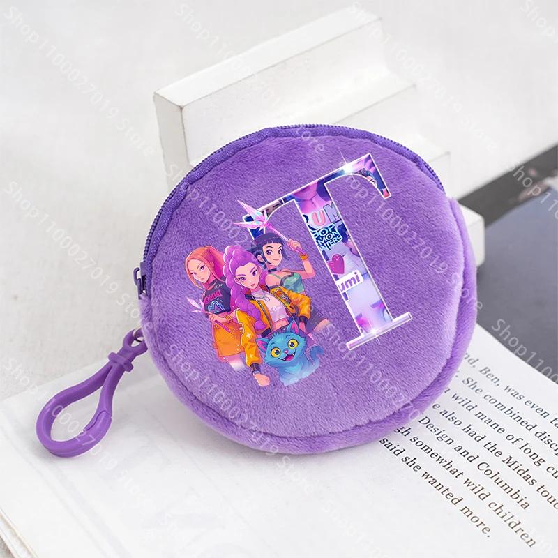 K Pop Demon Hunters Jenter Myntpung Barn Søt Bokstav Tegneserie Trykk Stor Kapasitet Kosmetikkveske Bærbar Håndveske Barn Gaver