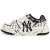MLB Chunky Liner Abrasion Resistant Low top Skateboard Shoes Unisex Black White 3ASXCA12N-50WHS(Team131-1 S)