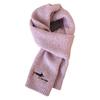 The New Model Contains Cute Puppy Embroidered Scarves for Men and Women, Soft Waxy Warm Scarves In Winter, and Long Students.