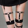 Womens Thigh Straps With Faux Leather And Trendy Circles For Casual And Festival Wear
