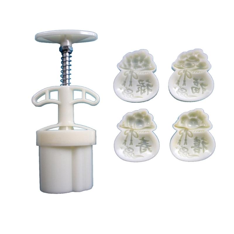 Effective 2/4Pcs Mooncakes Baking Mould 50g 75g Double Size Plastic Kitchen Utensils For Pastries Dessert And Pastries