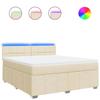 VidaXL Sommier à lattes de lit avec matelas Crème 180x200 cm Tissu 3289452