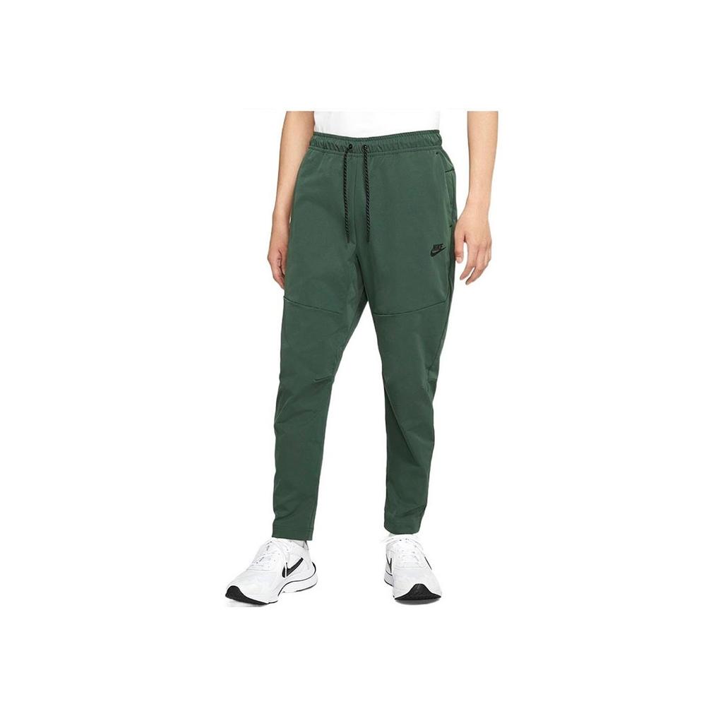Nike Logo Embroidered Drawstring Straight-Leg Sweatpants Men Bottoms Green CU4484-337