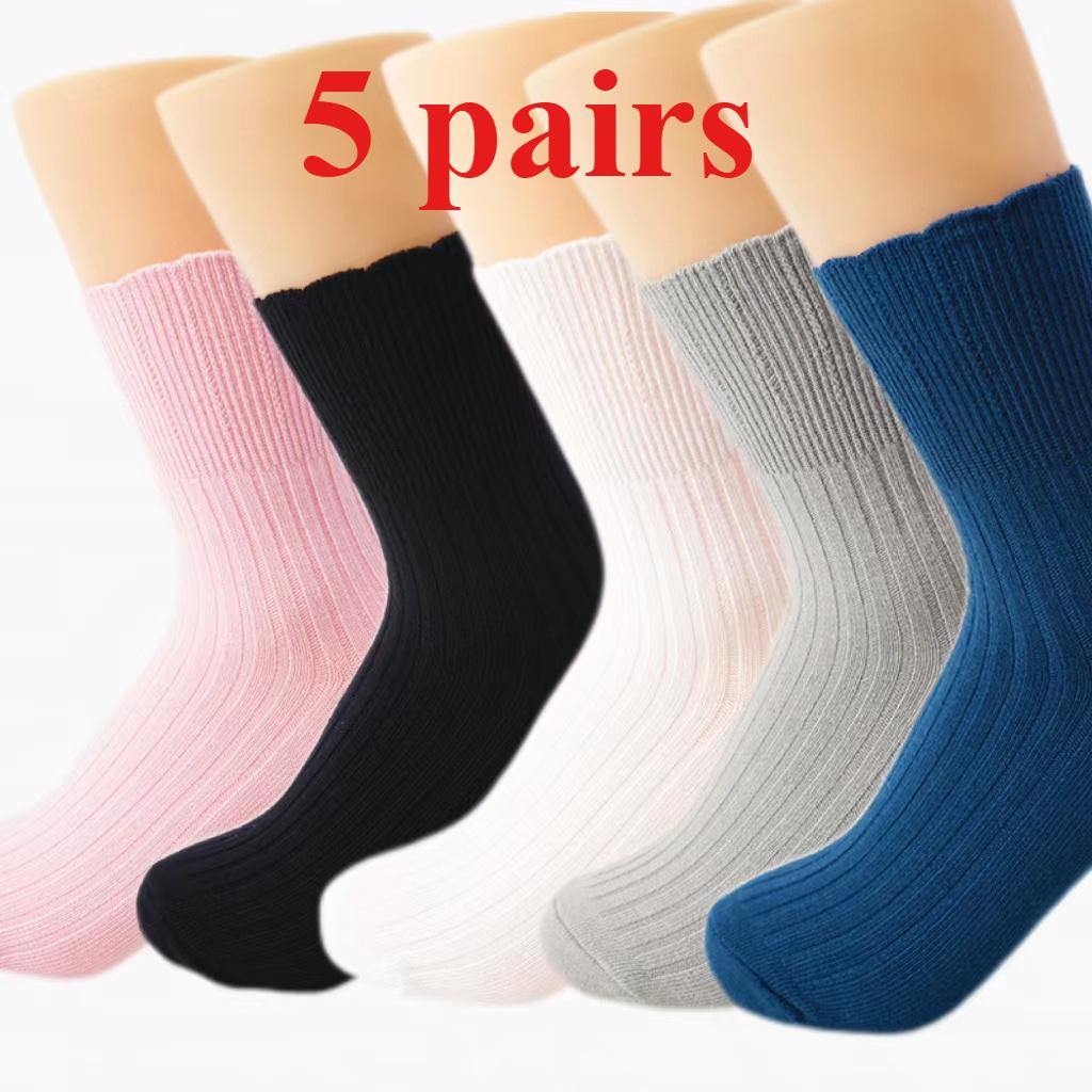 

5 пар носков с широким голенищем для диабетиков, предотвращающих варикозное расширение вен, удобных для пожилых людей, гипертоников, полных мужчин и беременных женщин, подарок One Size