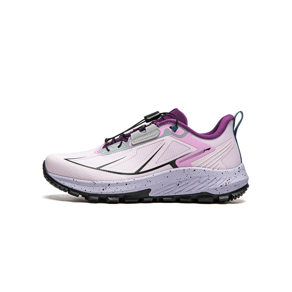 Li Ning Kids Outdoor Comfortable Versatile Low-Top Running Shoes Kids Sneaker Light-Mist-Purple Light-Blue-Purple YKFU104-4