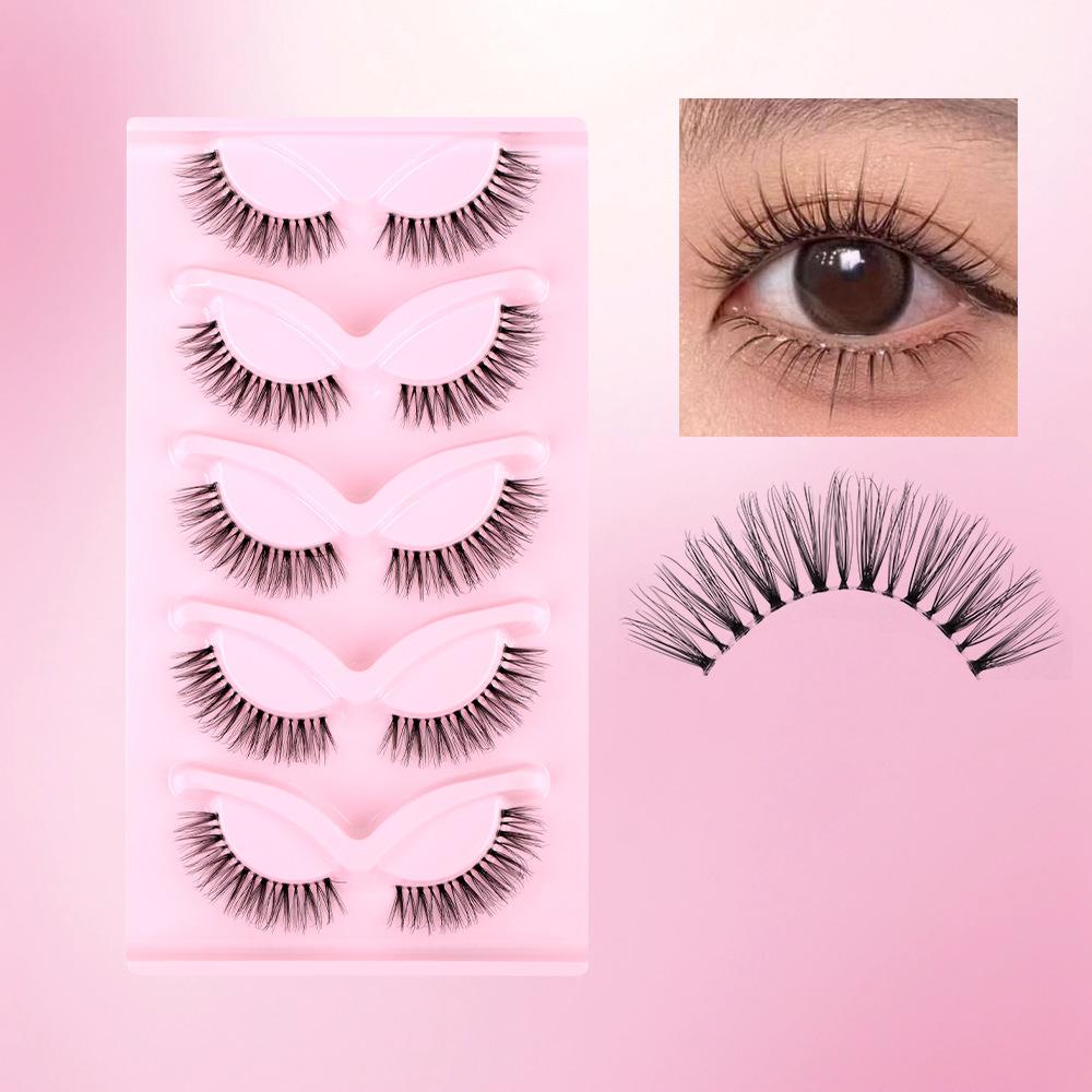3D 5D Diy False Eyelash Kit Wholesale Natural False Eyelashes Extensions Single Cluster Handmade False Eyelashes Plastic Box&False Eyelashes