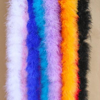 2M Echte Natürliche Truthahnfedern Flauschige Marabu Federboa DIY Basteln Nähbesatz Hut Kostüm Deko Hochzeitsfeier Accessoires