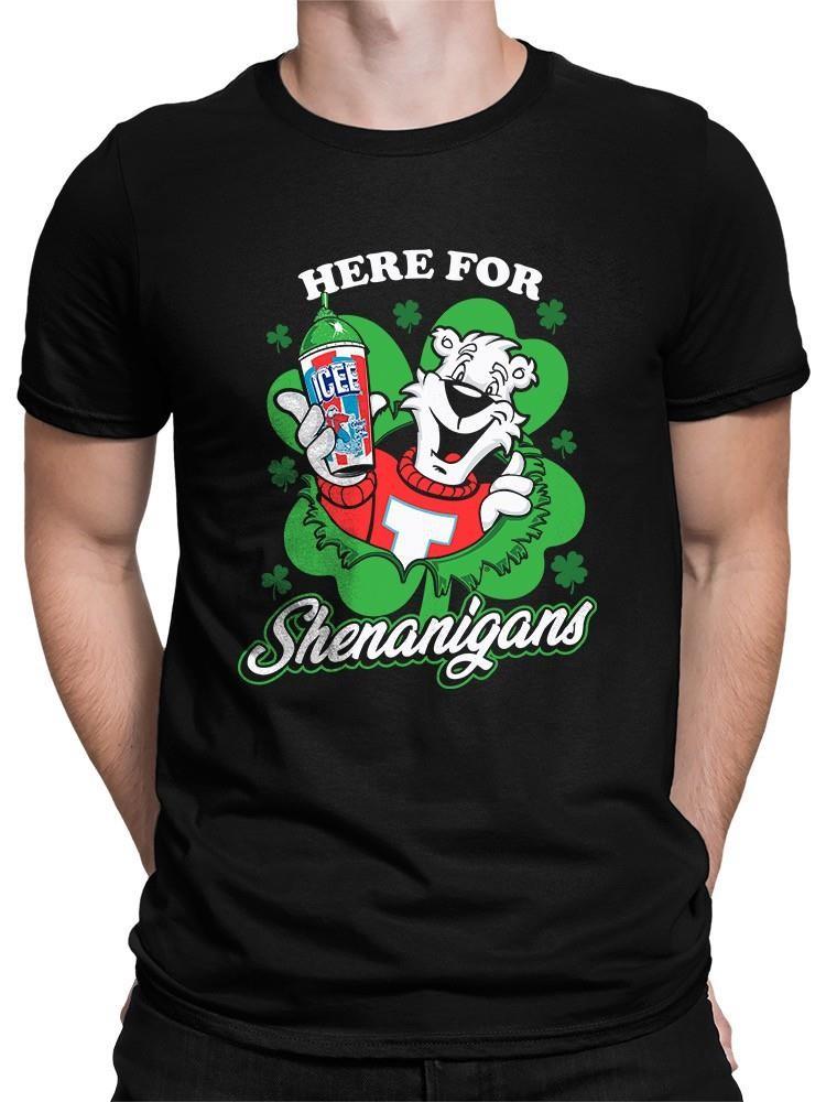 Officially Licensed ICEE Here For Shenanigans St Patrick Graphic Mens T-shirt M