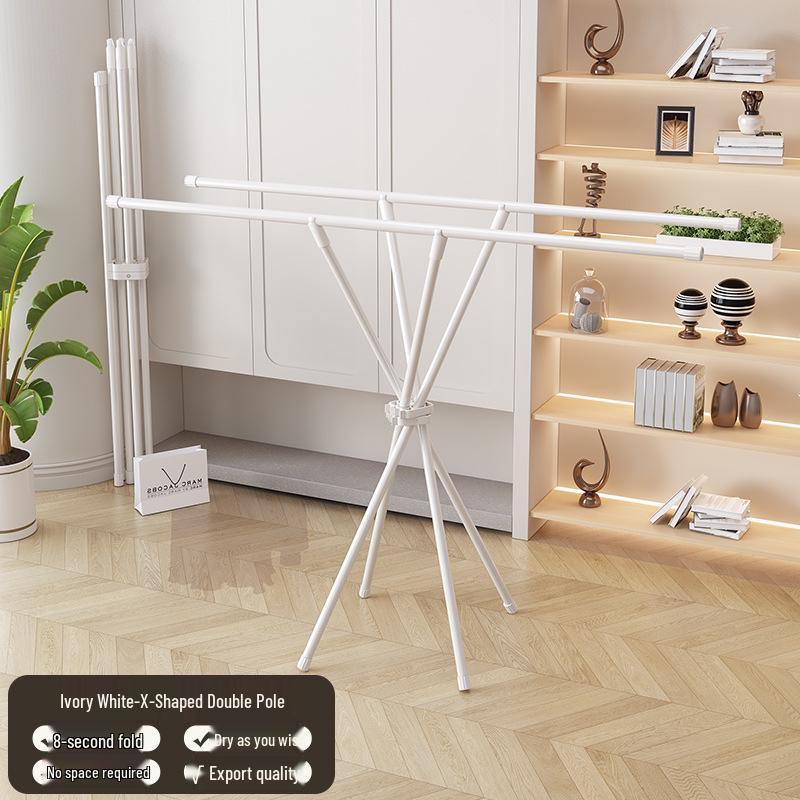 Telescopic Folding Clothes Rack for Indoor & Outdoor Use