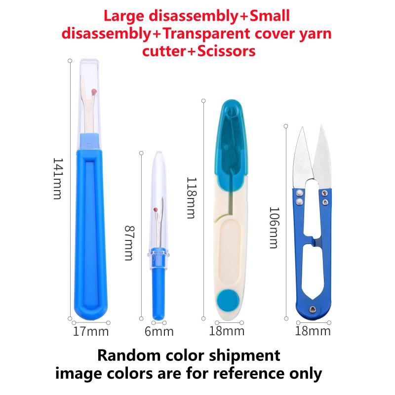 5Pcs Blue Sewing Seam Ripper Kit Colorful Sewing Stitch Thread Unpicker Seam Ripper Thread Cutter Scissor for Thread Remove