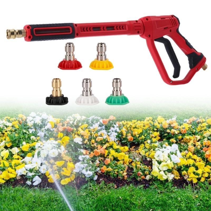 652F Upgraded Pressure Washer Guns with Extension Replacement Wand with 5 Nozzle Tips Pressure Water Guns for Gardening