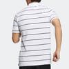 Adidas Striped Logo Sports Casual Short Sleeve Polo Shirt Men Tops White HE7435