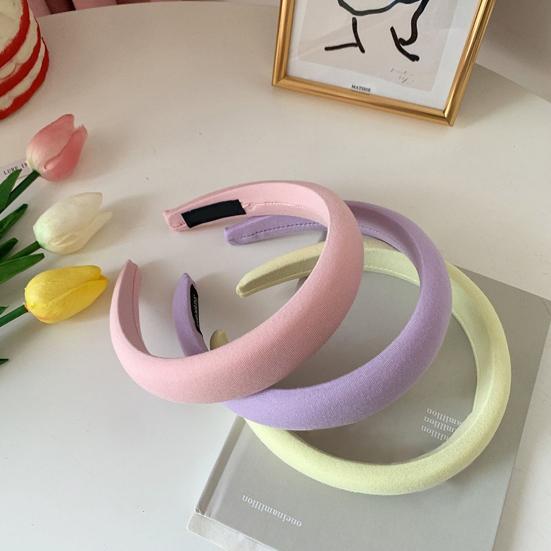 Versatile Headband Comfortable Fit Candy Color Thick Sponge Hair Hoop Daily Wear Makeup Hair