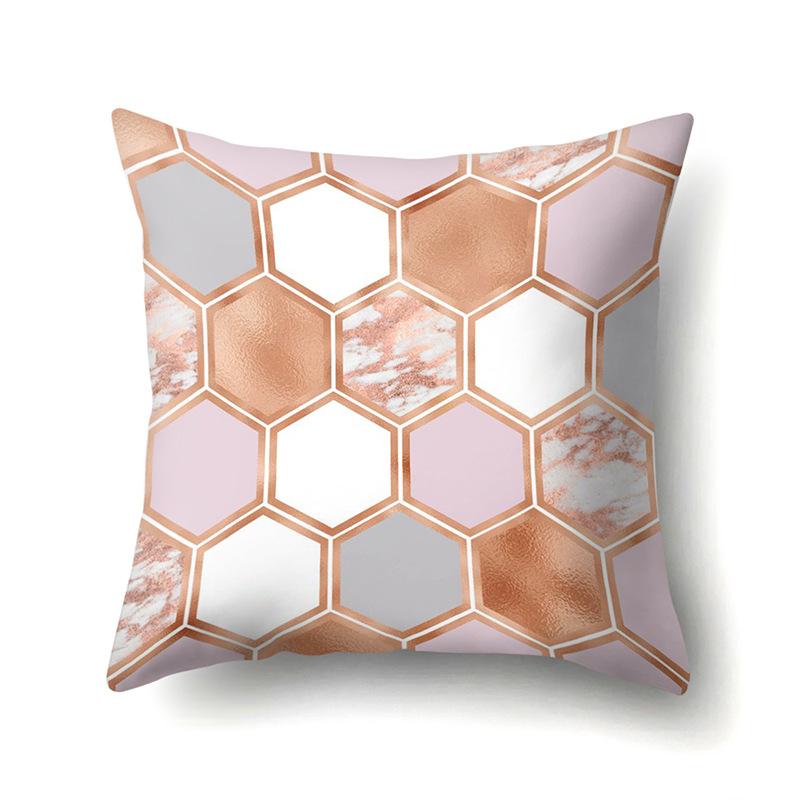 Polyester Pillow Case Automobile Decoration Home Printed Pillow Case Waist Cushion Cover Car Cushion Head Cushion Cover