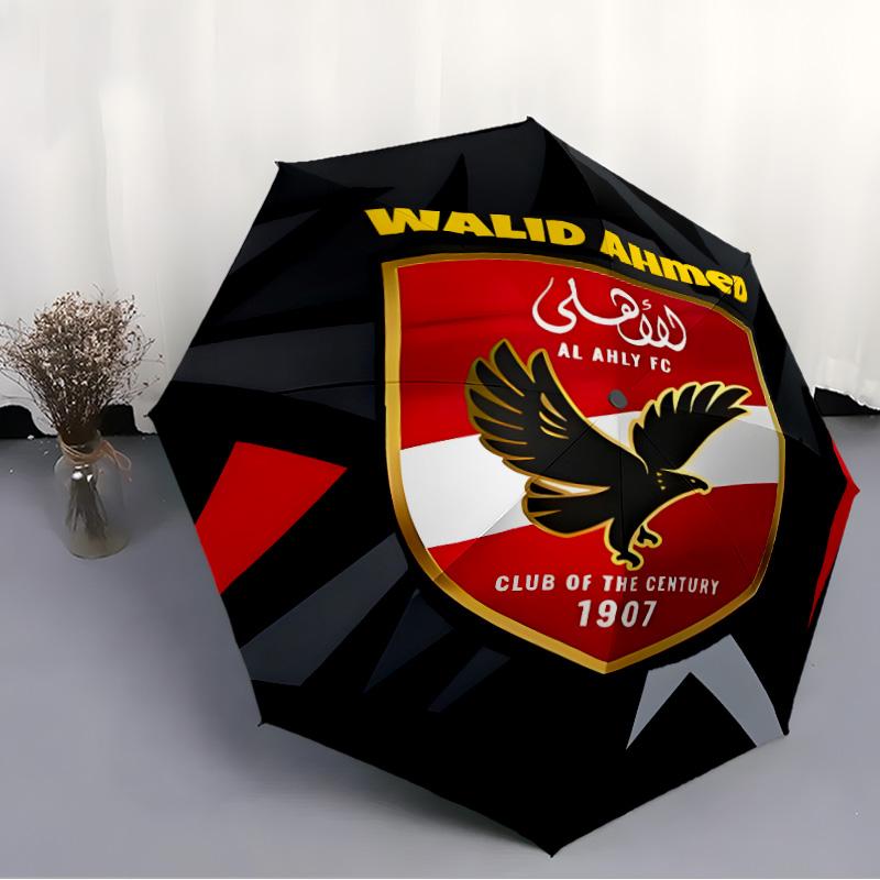 1pc Al Ahly FC Umbrella, Sun Protection, And UV Shielding. It Has Eight Sturdy Ribs for Outdoor Use And Perfect As a Holiday Gift