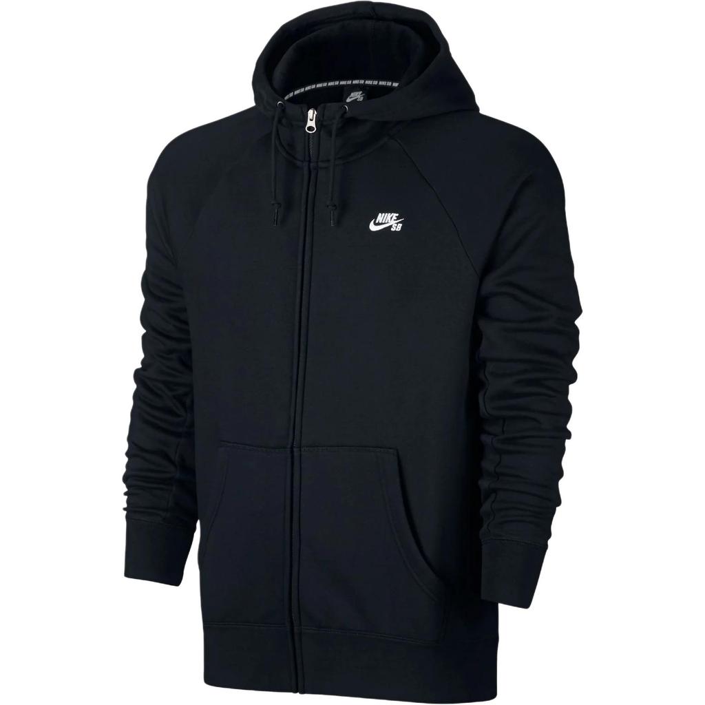 Nike Solid Color Logo Print Hoodie Men Hoodies Black 800149-010