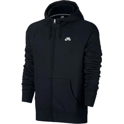 Nike Solid Color Logo Print Hoodie Men Hoodies Black 800149-010