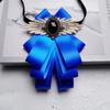 Solid Color Butterfly Tie With Rhinestone Decor And Polyester Fabric For Formal Events And Weddings