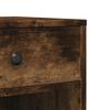 Printer Stand with Casters Smoked Oak 60 X 40 X 68.5 Cm