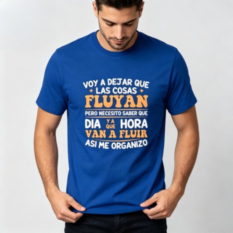 Pure Cotton Unisexs Tee Multiline Stacked Spanish Humor Text Minimal Layout Latino Casual Streetwear Crew Neck Tshirt