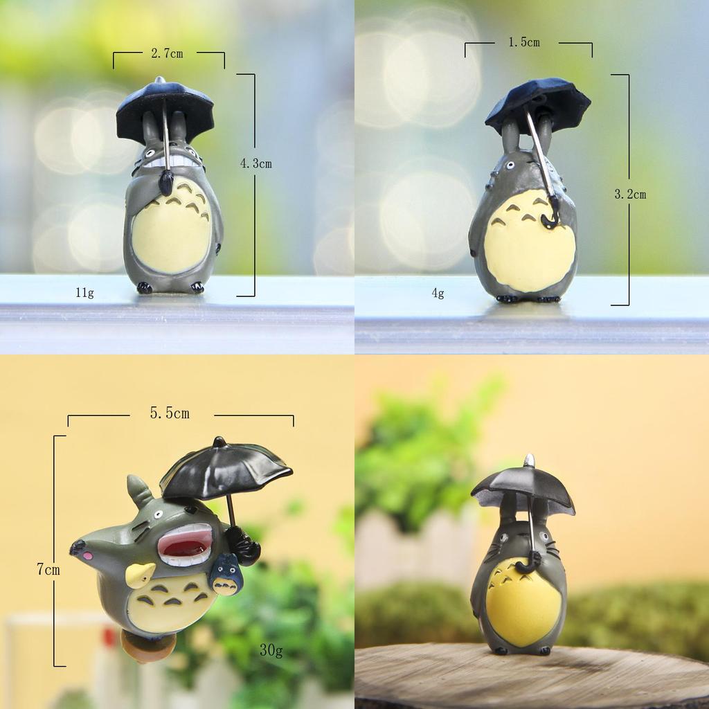 My Neighbor Totoro With Umbrella Resin Miniature Garden Ornament For Home Decor And Gift Giving