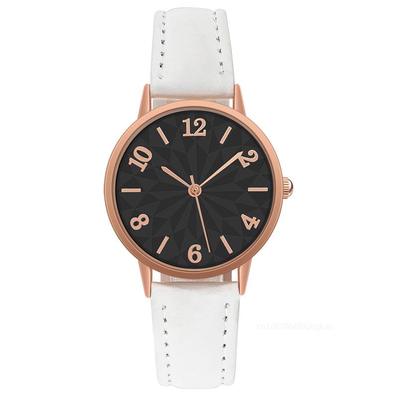Fashion Women Watch Matte Leather Strap Wristwatch Quartz Watches for Women Gift