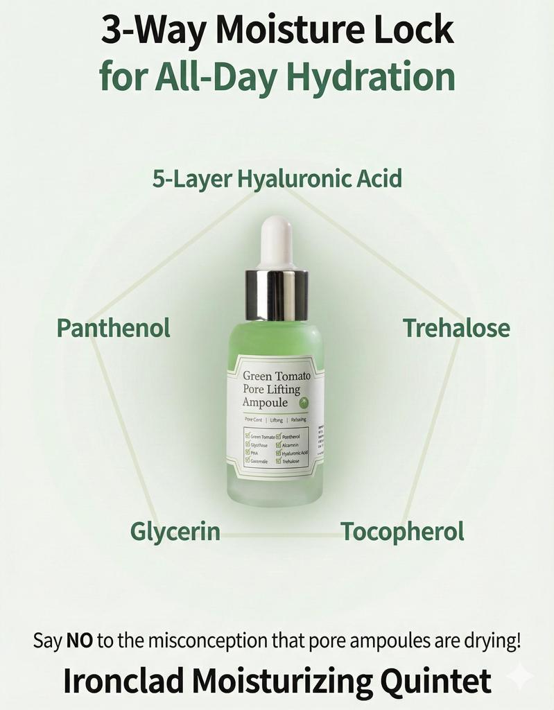 [FULLY] Green Tomato Clay Pack Cleanser 120ml + [SUNGBOON EDITOR] Pore Lifting Ampoule 30ml - Ultimate Pore Set