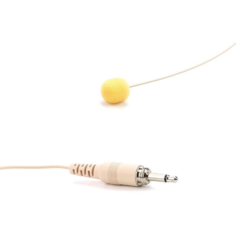 Headset Headworn Microphone 3.5mm Thread Screw Lock Head Microphone Double Earhook Headworn Mic for Stage Performances