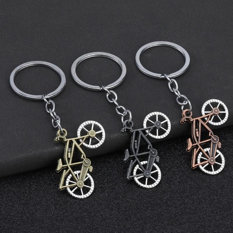 3D Dreidimensional Metall Fahrrad Schlüsselanhänger Personalisierung Abenteuer Abzeichen Schlüsselring Originalität Rucksack Schlüsselanhänger Zubehör Geschenk