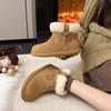 Dicksöhlige Schneestiefel Damen 2025 Winter neu Samt verdickt warm Nordost Baumwollschuhe Retro vielseitig kurze Damenstiefel