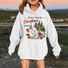 Children's Fashionable Casual Long-sleeved Loose Christmas Print Pullover Hooded Sweatshirt