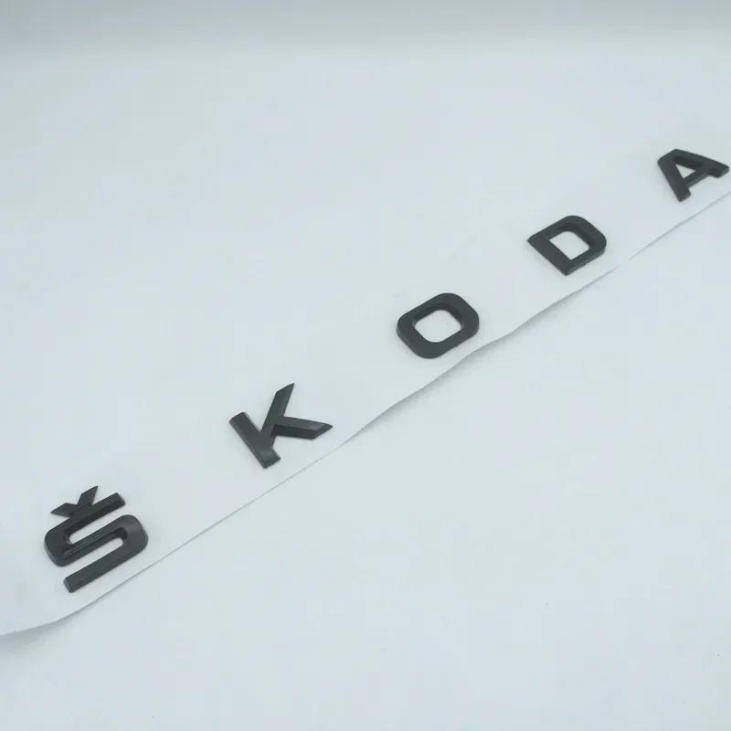 Car Sticker 1pcs 3D ABS High Quality Car Letter Front Hood Emblem Rear Tail Trunk Decals Badge Sticker Decal Styling For Skoda   NL6
