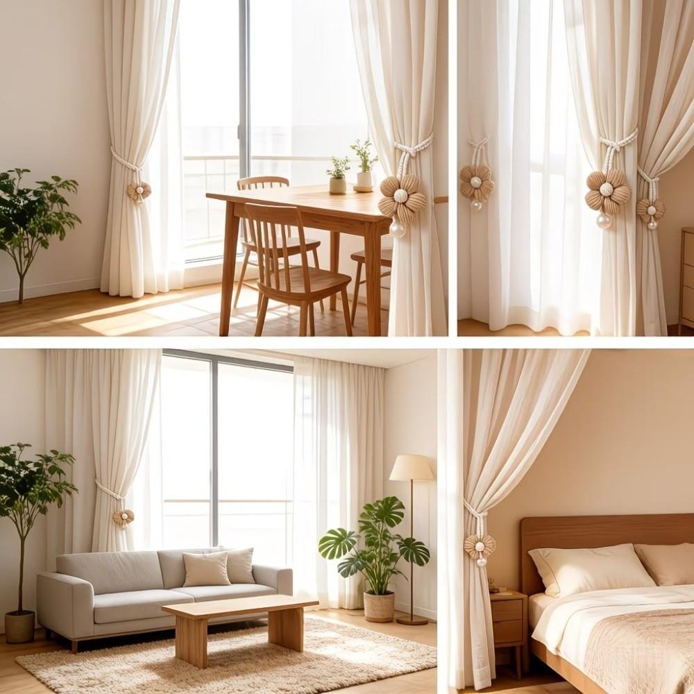 Elegant Curtain Tieback Adjustable Petal Curtain Buckle Creative Curtains Tie Rope Decoration
