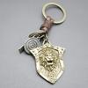 Handmade Alloy Lion Skull Punk Keychain for Men