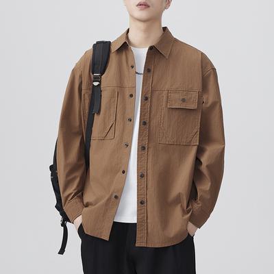 New Spring Japanese Retro Men's Loose Mountain Outdoor Style Casual American Shirt