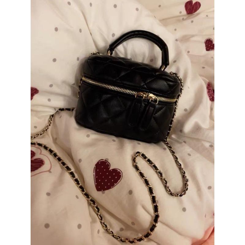 New textured mini rhombus chain bag trendy versatile shoulder messenger bag fashionable women's bag