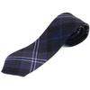 [Lochcarron] British Scottish-made Tie, Wool Tartan Check, Favored by the British Royal Family (Scott Run Forever)