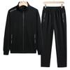 Sports Suit Men's Plus Size Loose Casual Suit Stand Collar Cardigan Sports Running Fitness Suit Two-piece Set