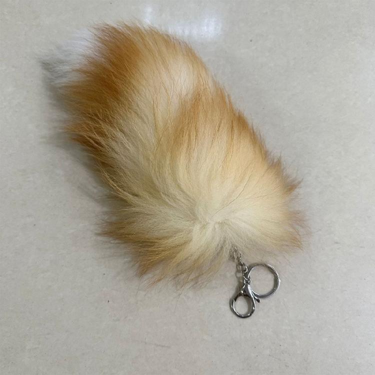 Všestranné klíčenky s ocasem z umělé lišky Měkký přívěsek na klíče ve tvaru ocasu z umělé lišky Stylové klíčenky na kabelky a batohy