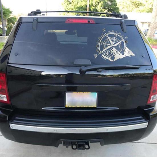 Autocolante autocolante reflectorizante pentru geamul mașinii Busolă de munte Decorare