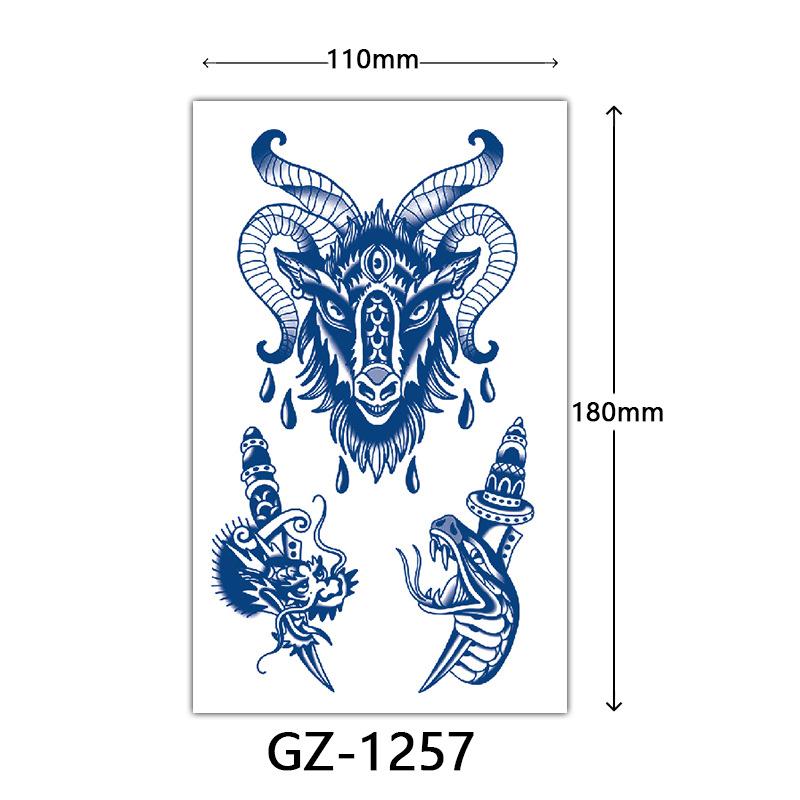 Herbal Tattoo Stickers, Juice Tattoo Stickers, Semi-Permanent English Letter Tattoo Stickers Tattoo