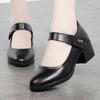 Fashion Women Sweet Comfortable Buckle Strap Hollow Out Black High Heel Pumps Ladies Casual Anti Skid Black Stylish Street Shoes