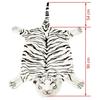 VidaXL Tapis en peluche en forme de tigre 144 cm Blanc