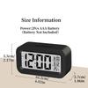 Mini Digital Alarm Clock Temperature Date Battery Powered Snooze Table Clock 12/24H Mute Bedside Electronic LCD Clock