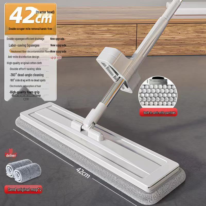 

Лінива швабра з пласким мопом та відро без рук