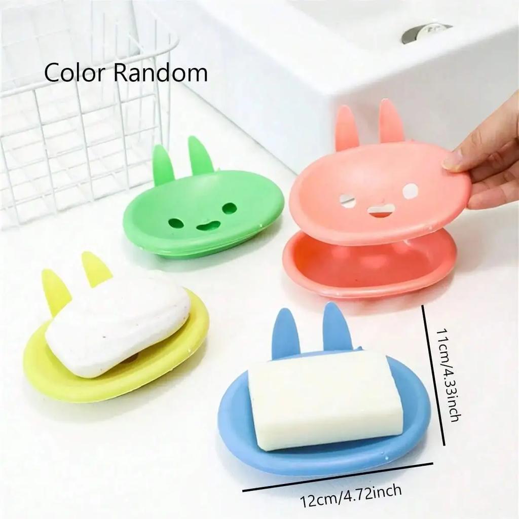 1pc - Multi functional rabbit shaped durable soap box, household and outdoor hygiene storage container