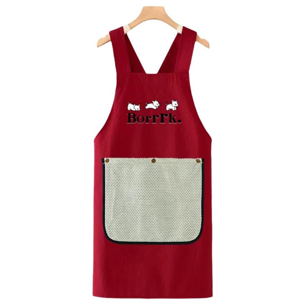 Anti-fouling Waterproof Apron Detachable Towel Kitchen Apron Restaurant Uniform