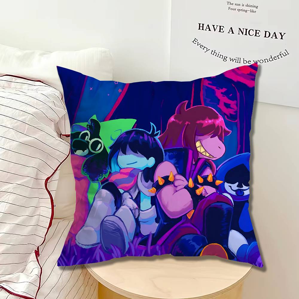 Spamton Game DDeltarune Pillow cases Organic Linen Pillow Case DoubleSided Print Cushion Cover for Sofa Home Decor Gift